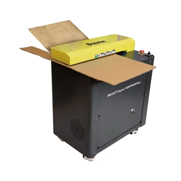 SelectPack Hippo P50 cardboard shredder processing waste cartons for packaging fill