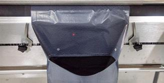 Bag opening process on the G60B bagging machine