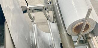 Film roll loading system on the G60B bagging machine