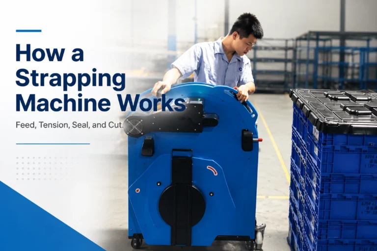 How a Strapping Machine Works: Feed, Tension, Seal, and Cut