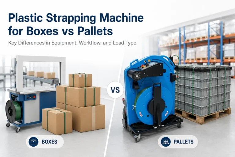 Plastic Strapping Machine for Boxes vs Pallets: What Changes in the Workflow?