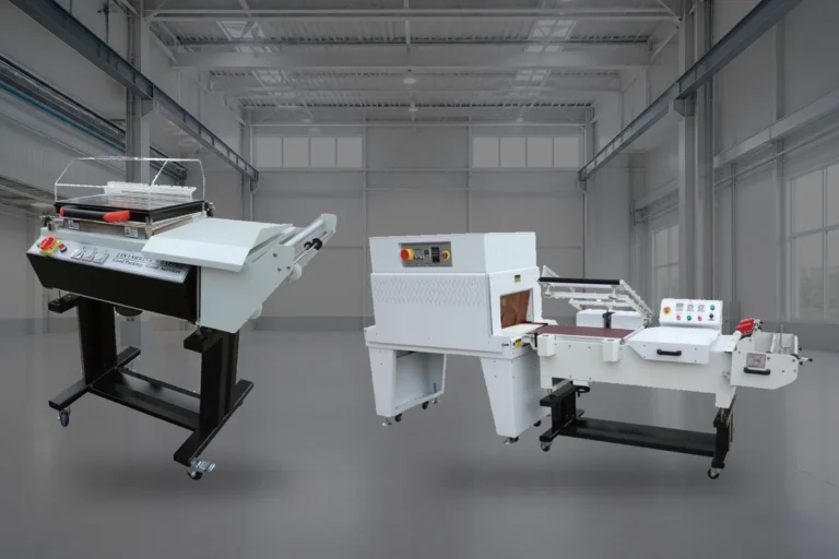 Comparaison entre une machine à emballer sous film rétractable à chambre et une soudeuse à barre en L avec tunnel de rétraction