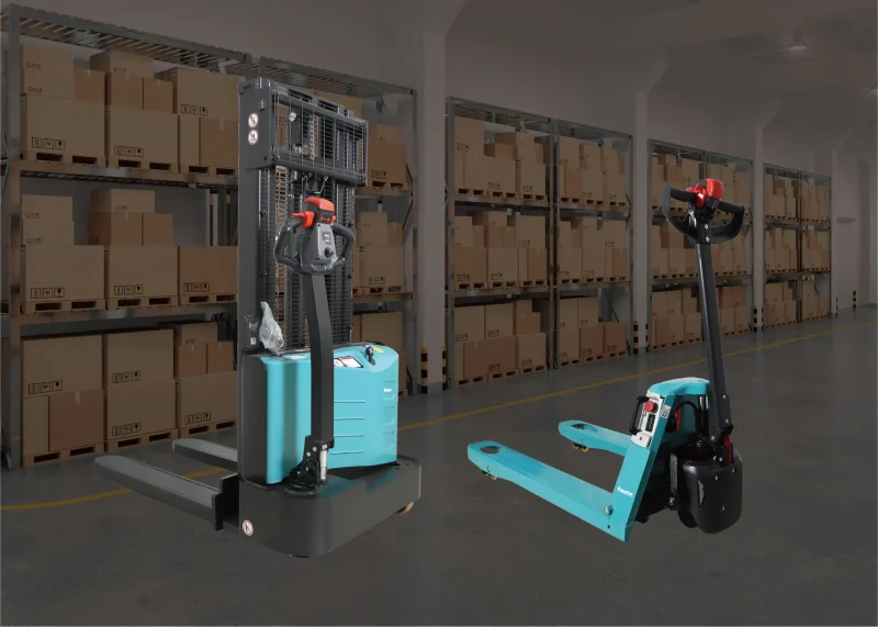 electric pallet jack and pallet stacker