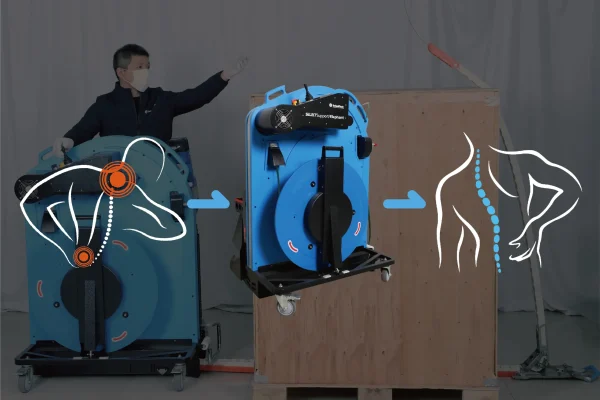 Demonstration of ergonomic strapping machine