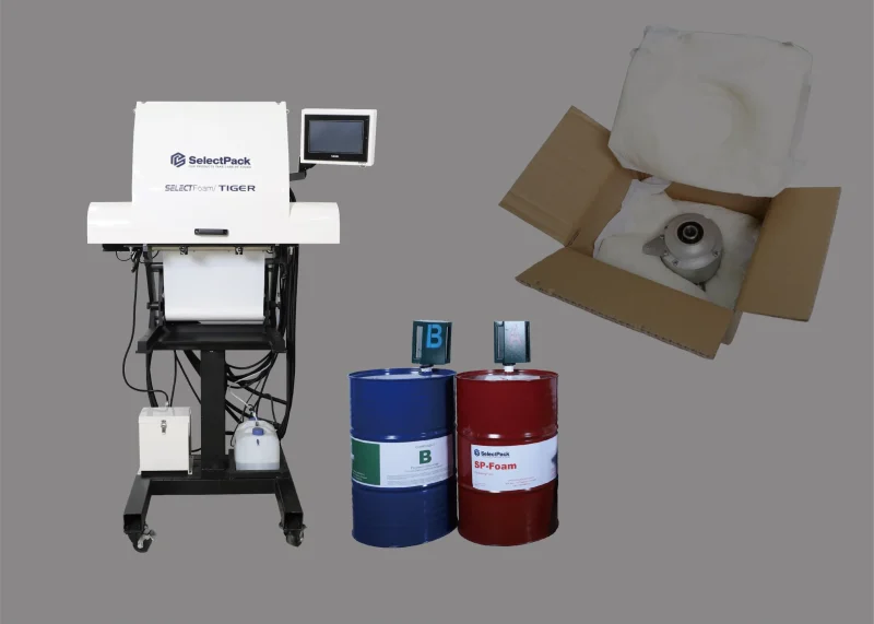 auto foam-in-bag machine and molded foam packaging