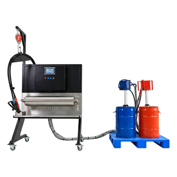 SelectPack Jaguar Schaum-in-Place-Maschine mit A/B-Chemikalienfässern